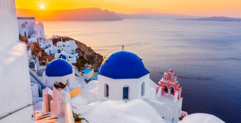 Santorini, Greece: Sunset In The Aegean